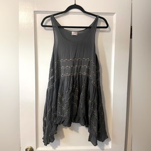 Free people lace slip trapeze tunic dress